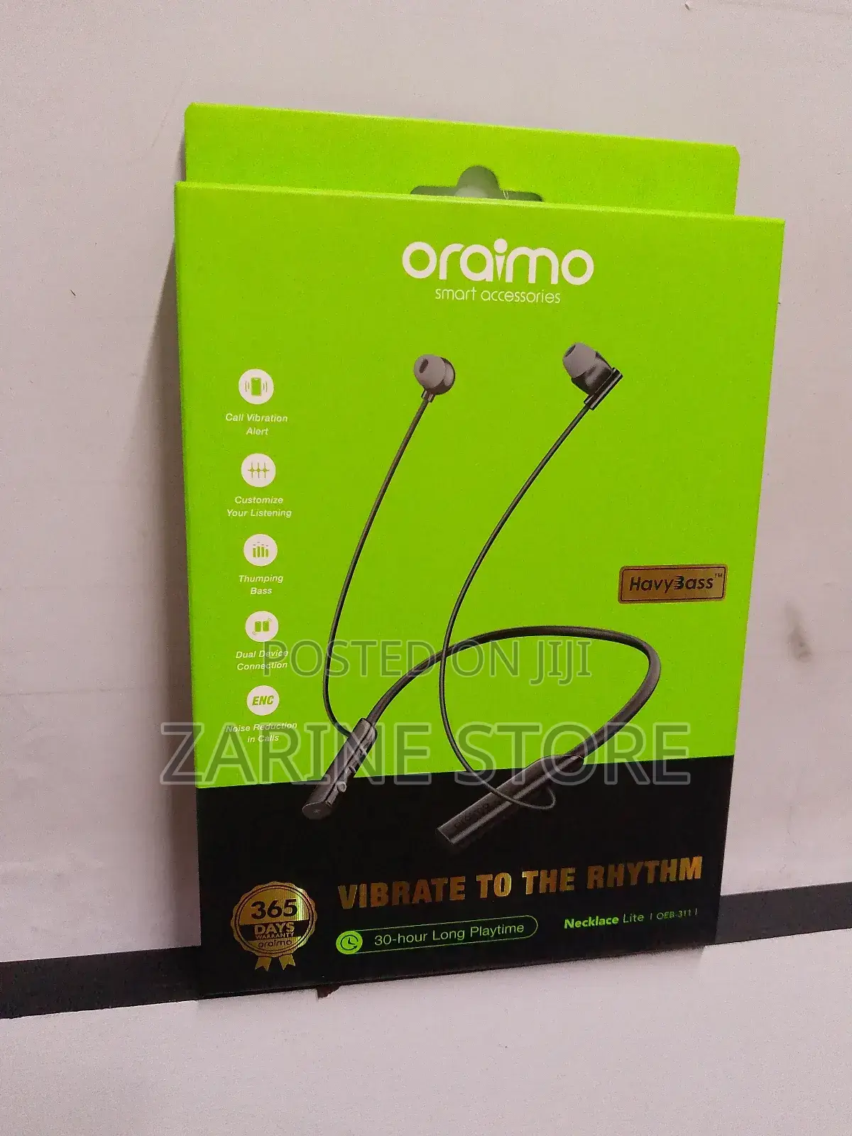 Bluetooth Connectivity Oraimo Wireless Neckband With Clear Havybass