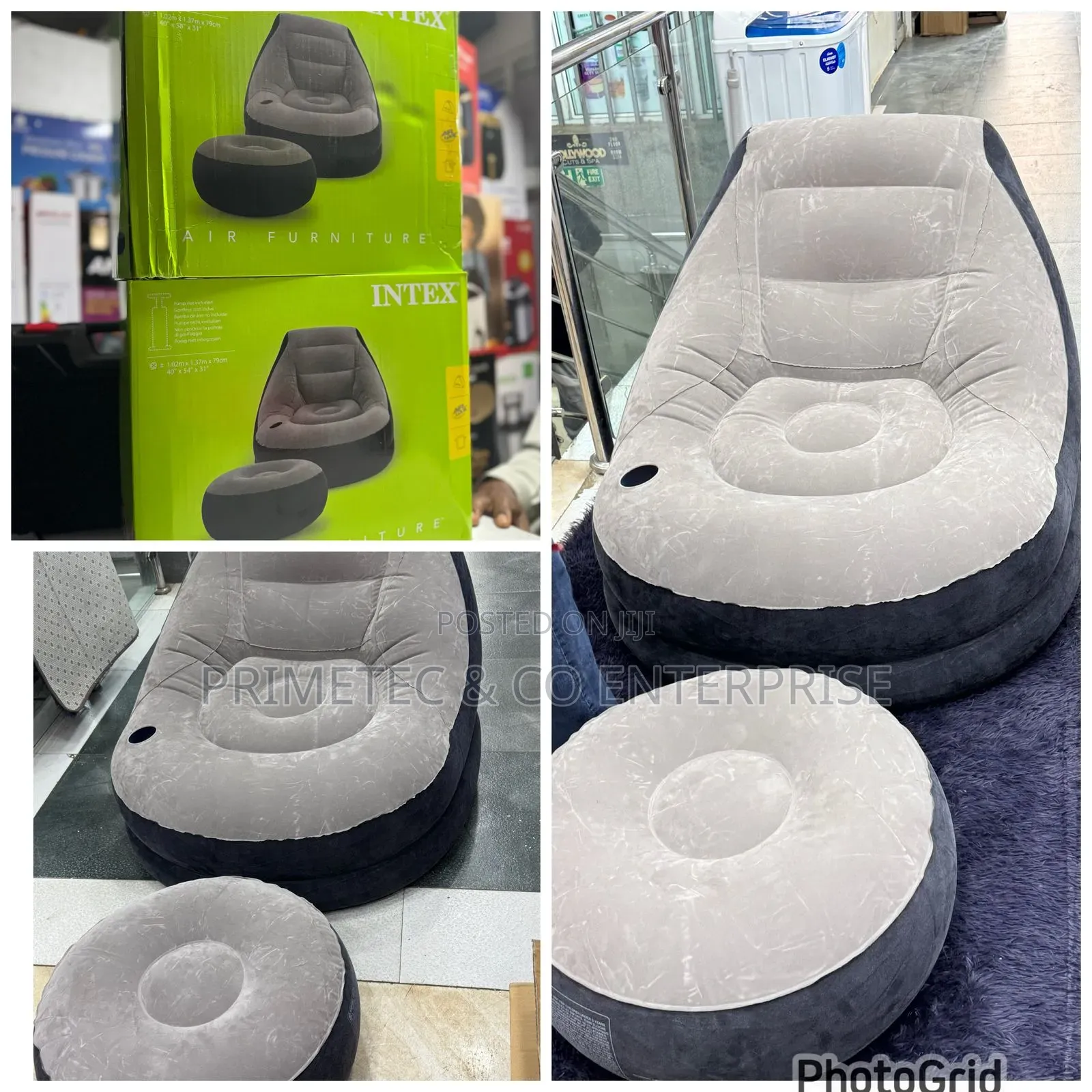 Inflatable Sofa With Foot Step With Free Pump