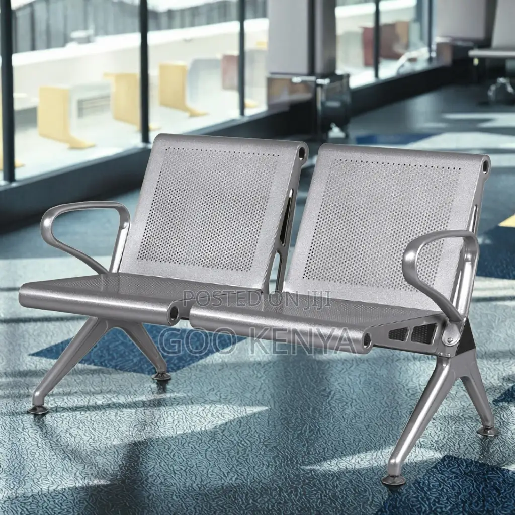Office Chair; Heavy-Duty Metal Outdoor Waiting Chairs