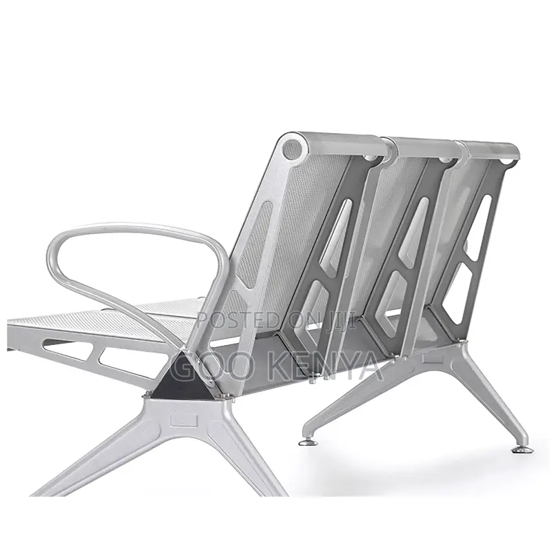 Office Chair; Heavy-Duty Metal Outdoor Waiting Chairs