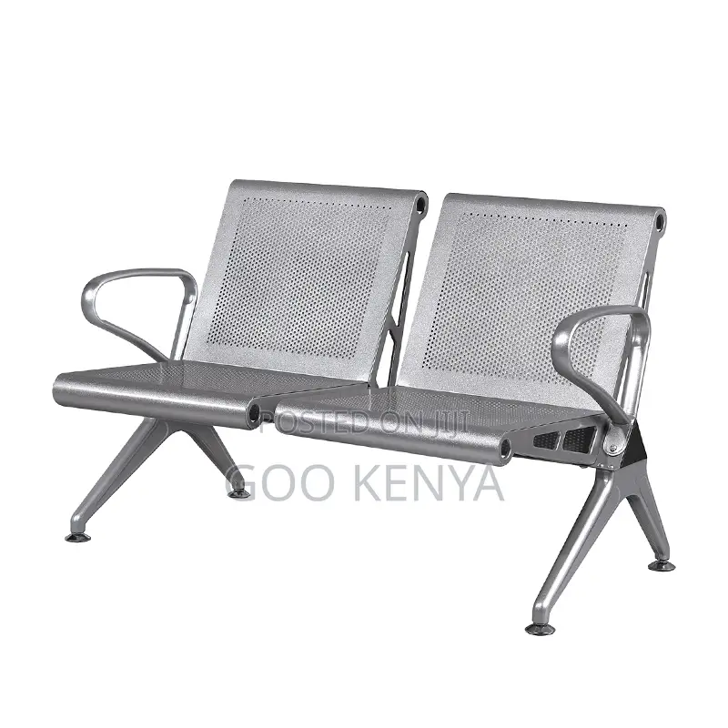 Office Chair; Heavy-Duty Metal Outdoor Waiting Chairs
