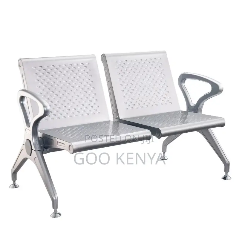 Office Chair; Heavy-Duty Metal Outdoor Waiting Chairs