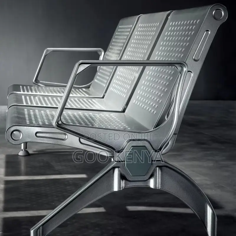 Office Chair; Heavy-Duty Metal Outdoor Waiting Chairs