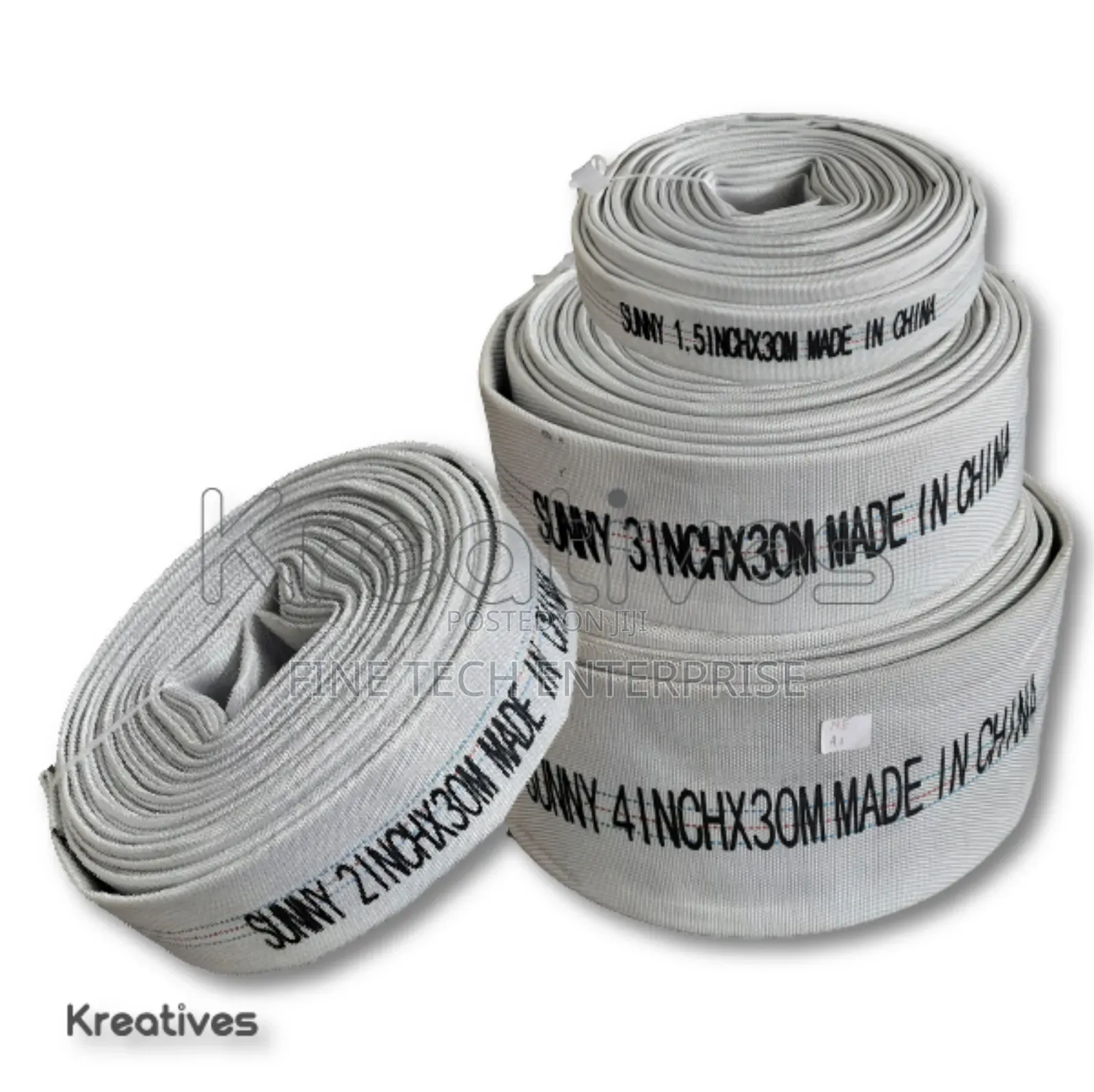 White Canvas Delivery Pipe 3 Inch 30m