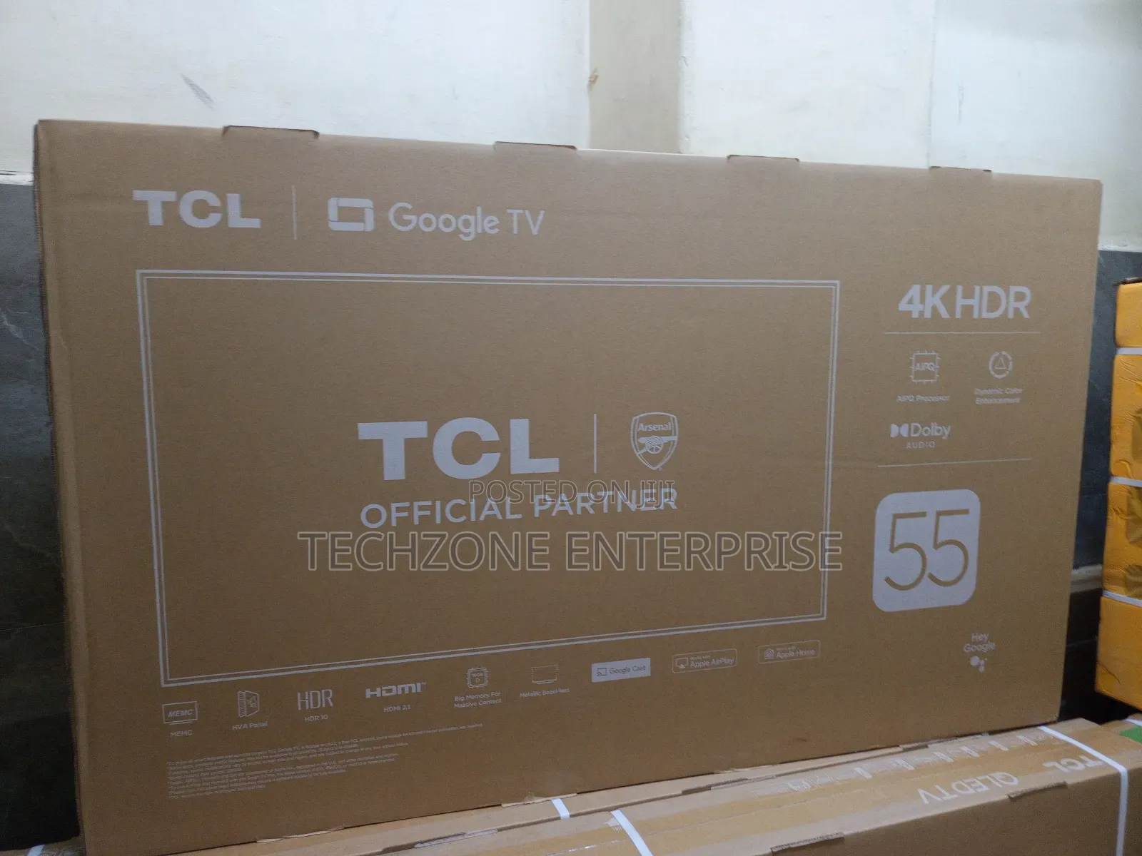 TCL 55′′ V6c (New 2025) HDR Google Tv 55v6c Flameless Tv 