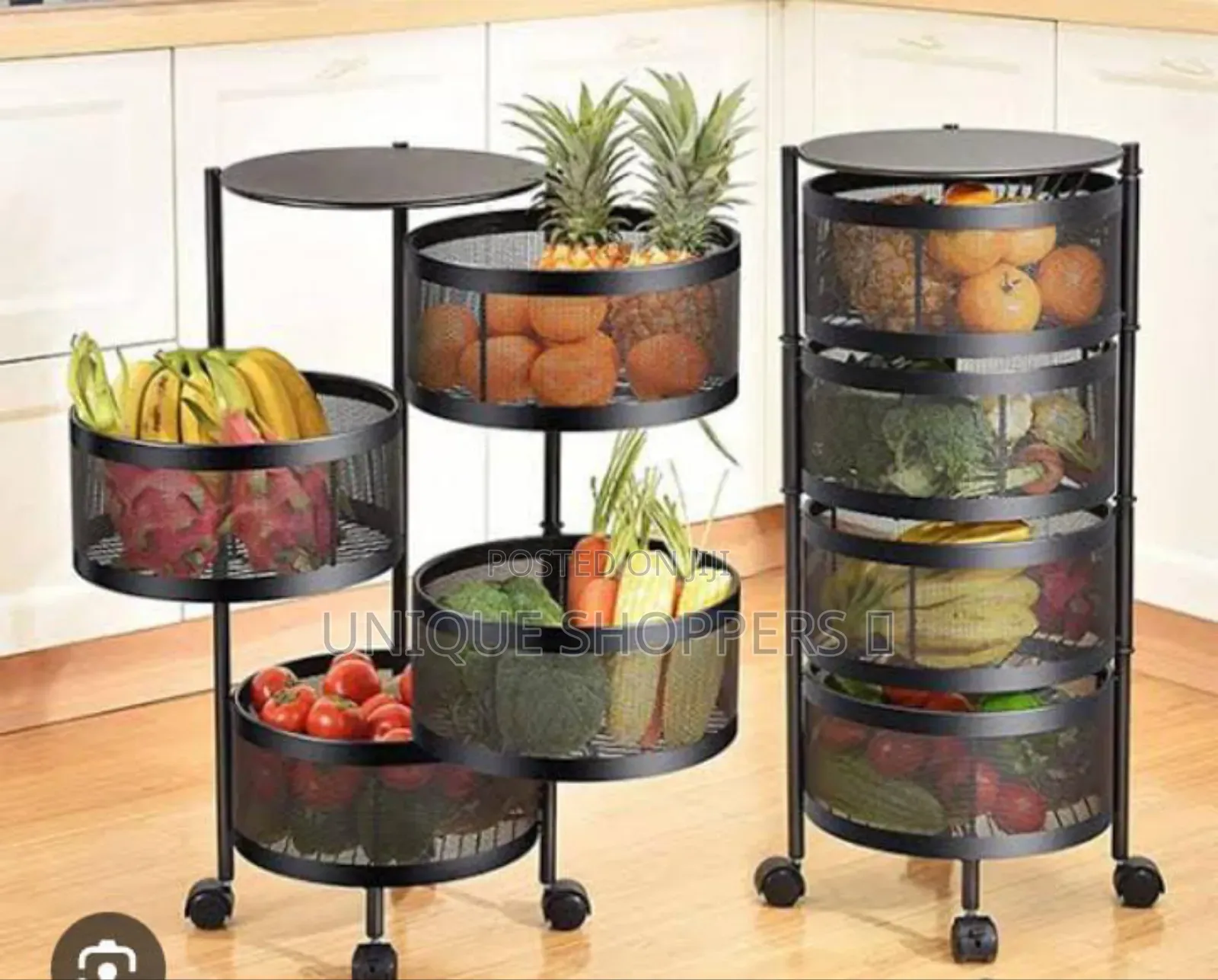 *253284*
Metal Fruit Basket Round 4layer