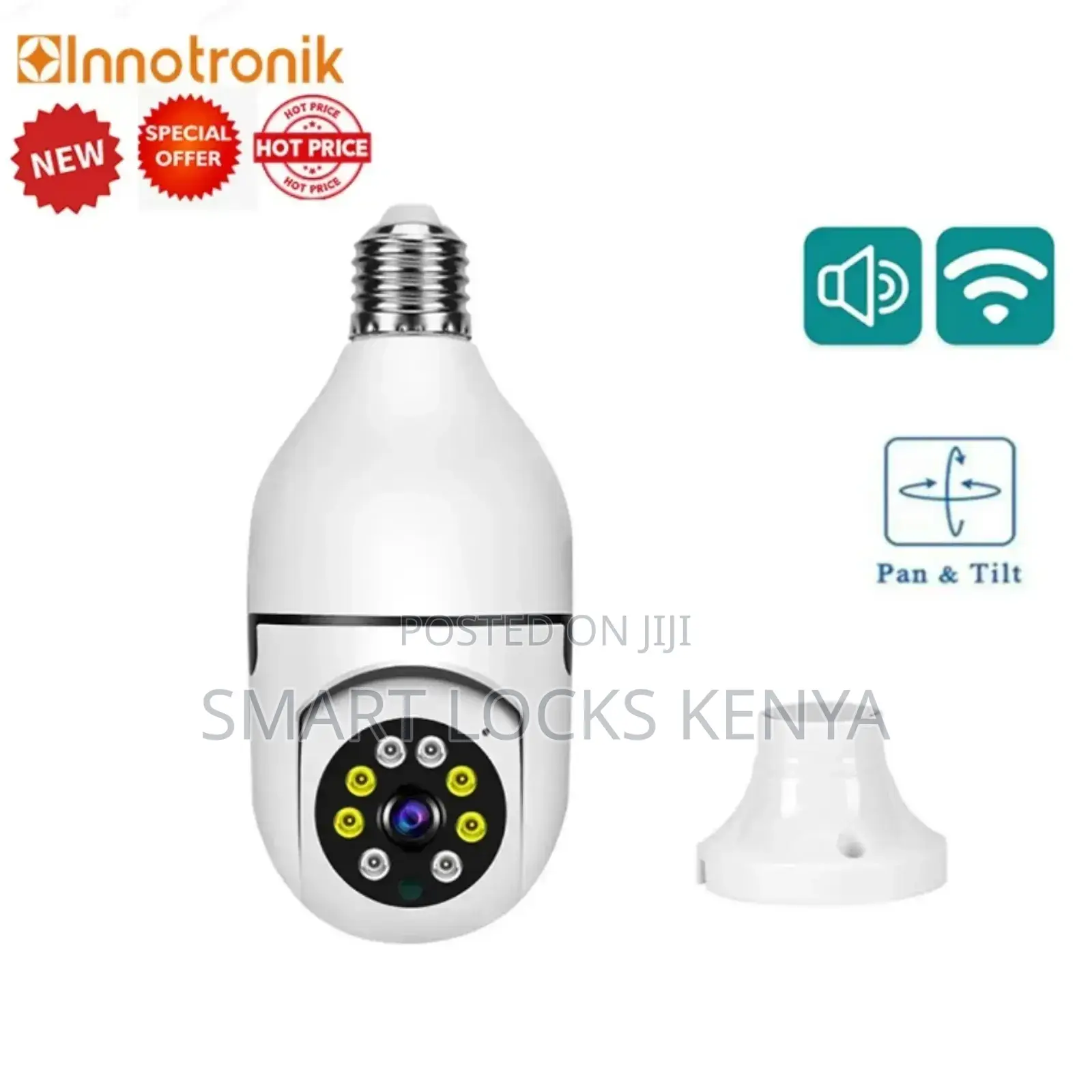 Wifi 1080p Night Vision Wireless 360 Degree CCTV Security Light 360