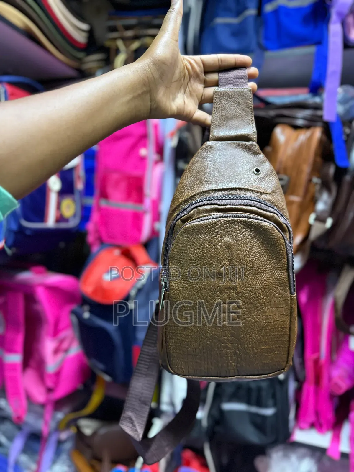 Unisex Leather Shoulder Crossbody Sling Chest Bags