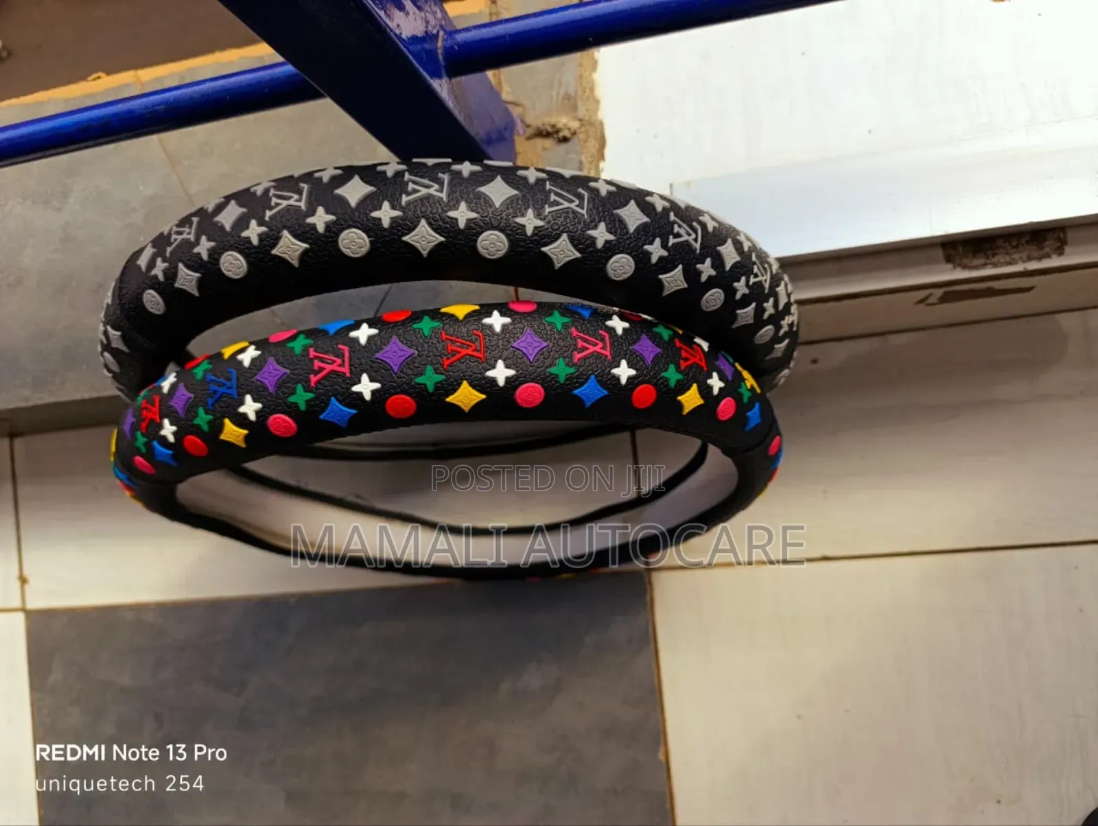 Lv Branded Steering Wheel Cover Universal Car Accessory