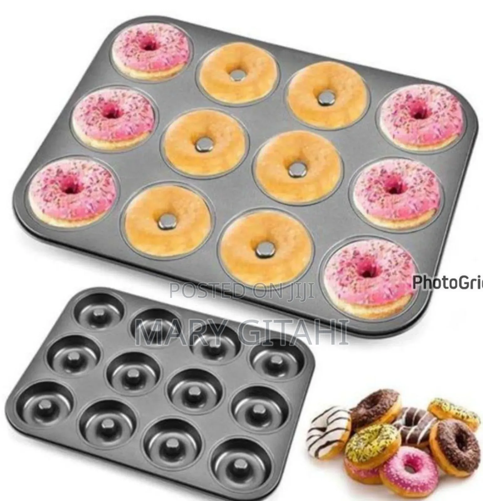 Doughnut Baking Mould Black