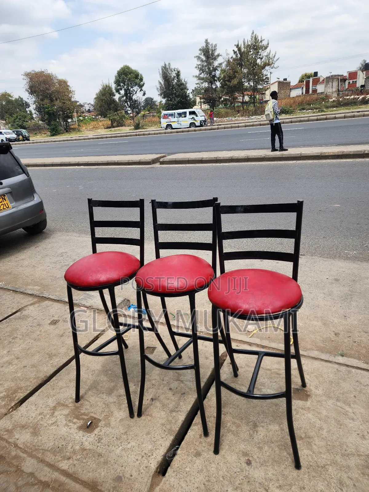 Red High Bar Sinatabu Chairs