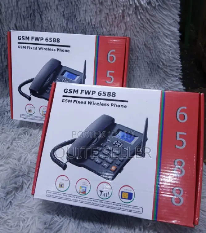GSM Fixed Landline Wireless Desktop Phone 6588 - Compatible Telephone