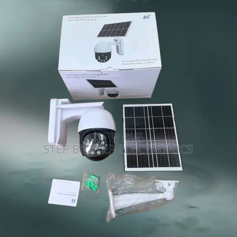 1080p PTZ Rotating 4g Solar Security Camera With Sim Card Slot