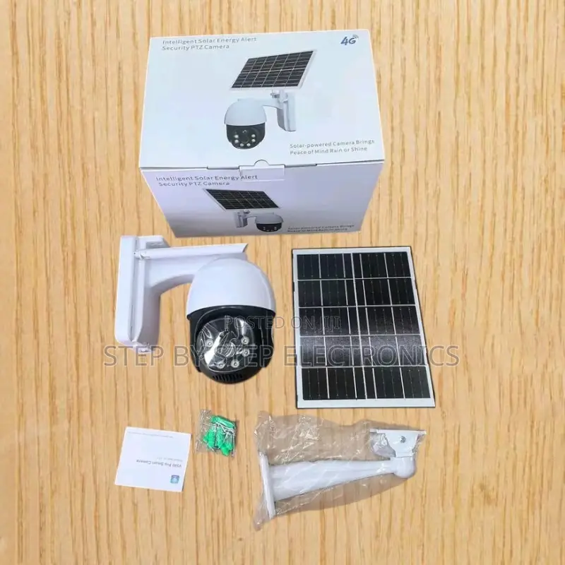 1080p Hd Smart Solar Powered PTZ CCTV Camera With 4g Sim Support