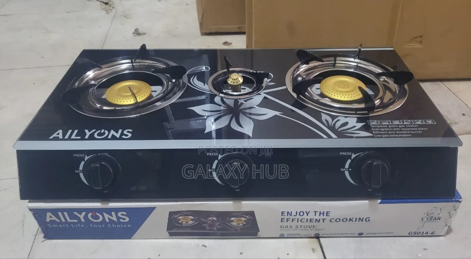 Ailyons 3 Burner Glass Top Cooker