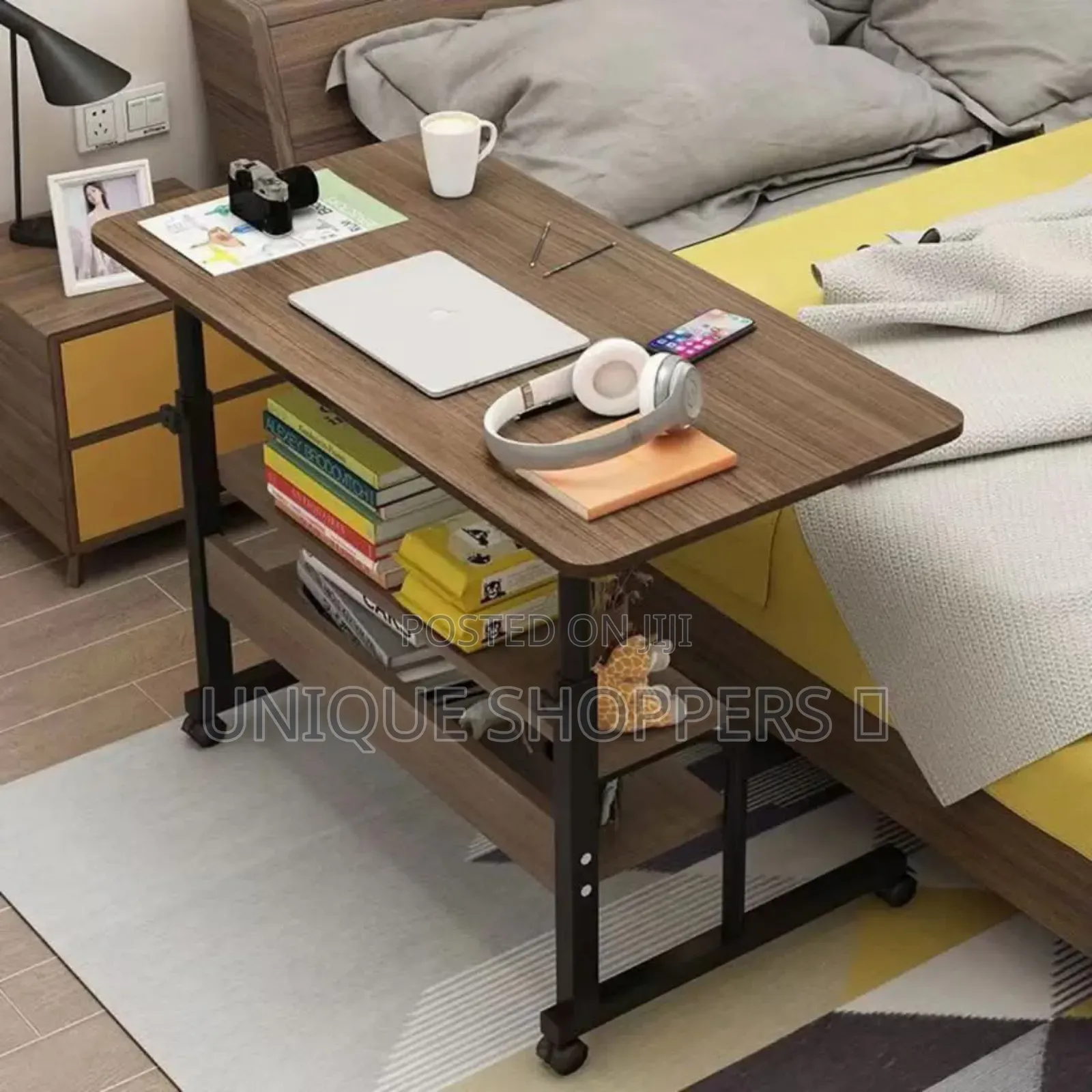 Laptop Table 
 Sturdy and Safe! Comes With Wheels Hence Can Move
