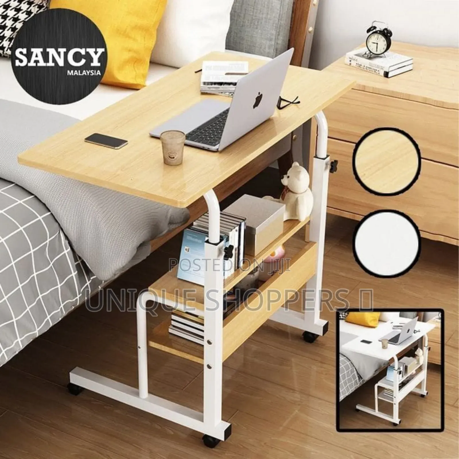 Laptop Table 
 Sturdy and Safe! Comes With Wheels Hence Can Move