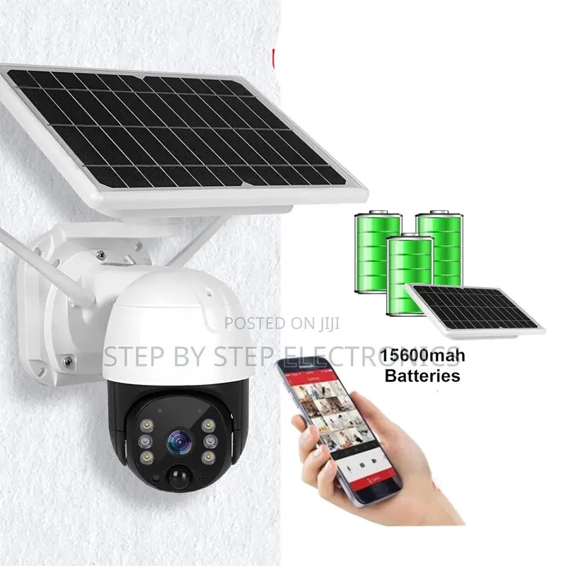 Clear Night View 1080p Hd PTZ Rotation 4g Sim Card Solar CCTV Camera