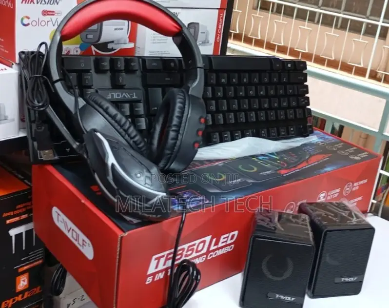 Twolf Keyboard Gaming Set in 5 1 With RGB