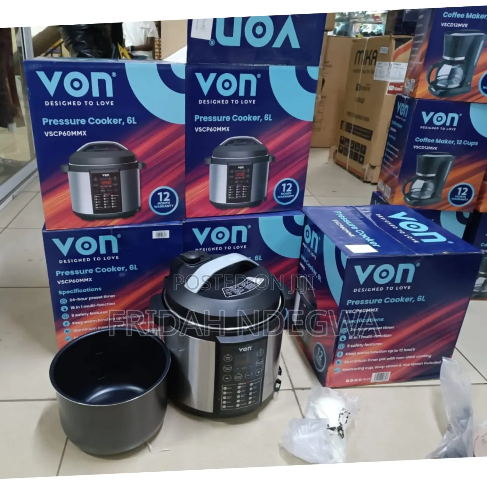 Von 6 Litres Electric Pressure Cooker