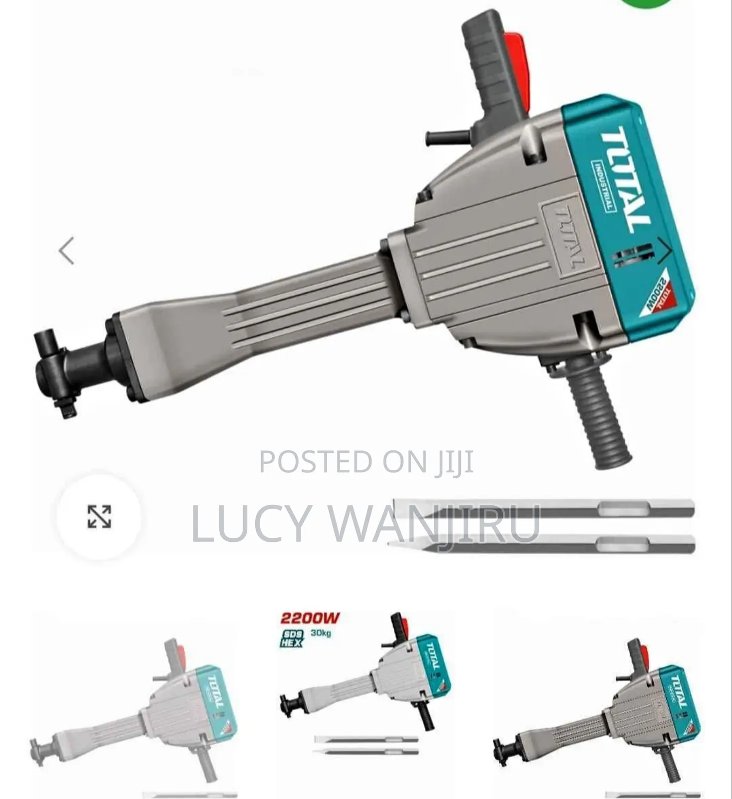 22000w Total. Industrial Demolition Hammer Drill (Jack Hammer)