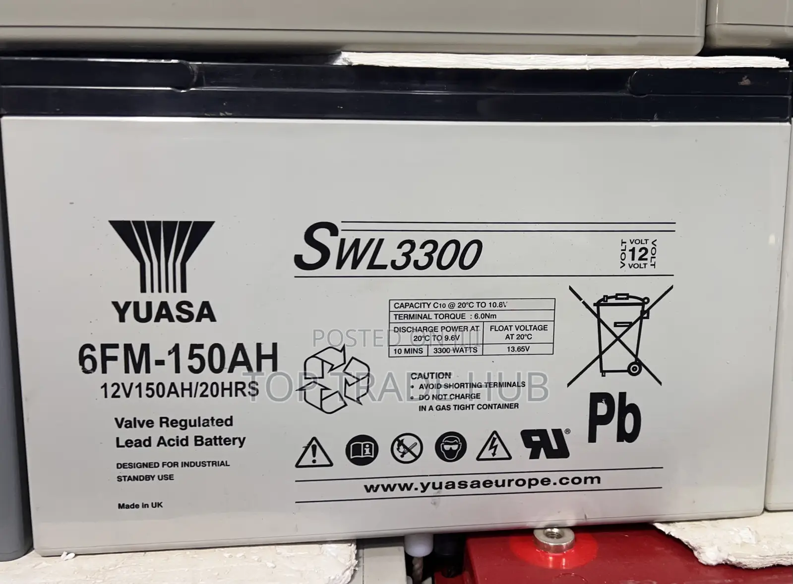Durable Yuasa Valve Regulated Lead Acid Agm Solar Battery 12v 150ah