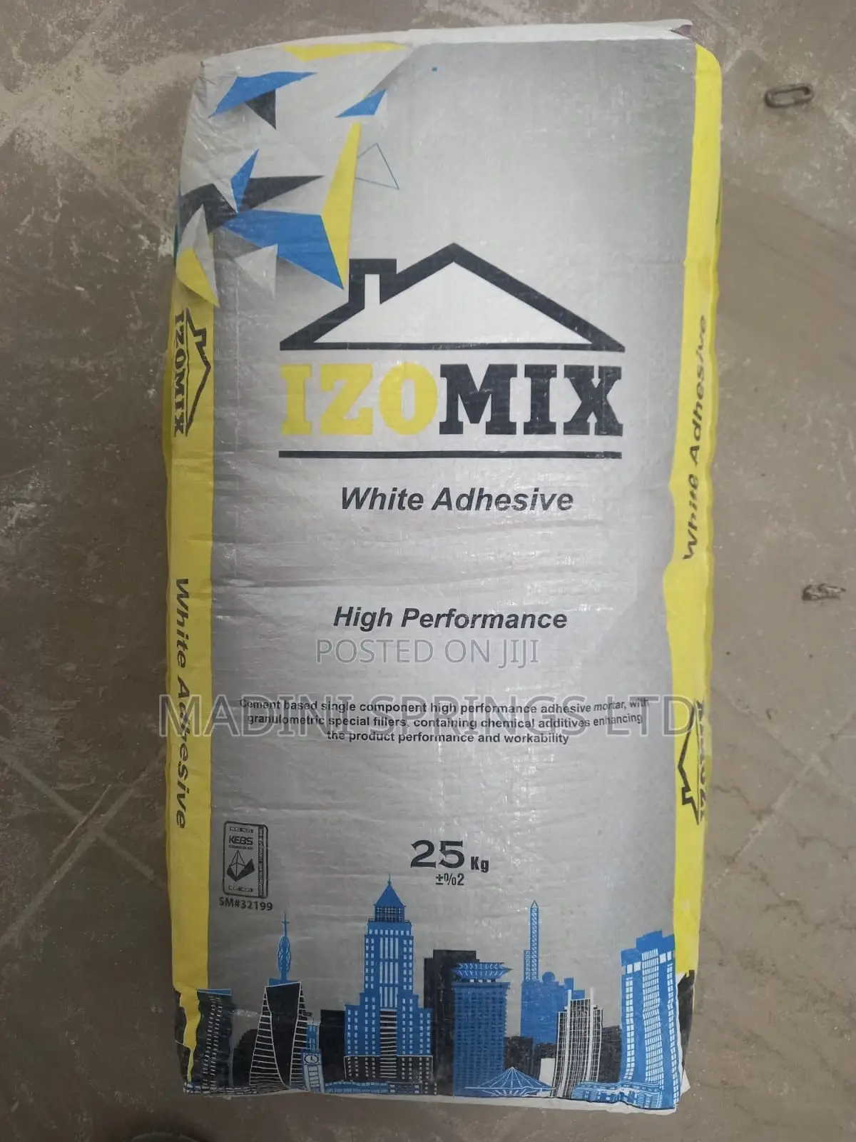 Izomix White Adhesive(For Big Porcelain Tiles, Mosaic, Stones,Marbles)