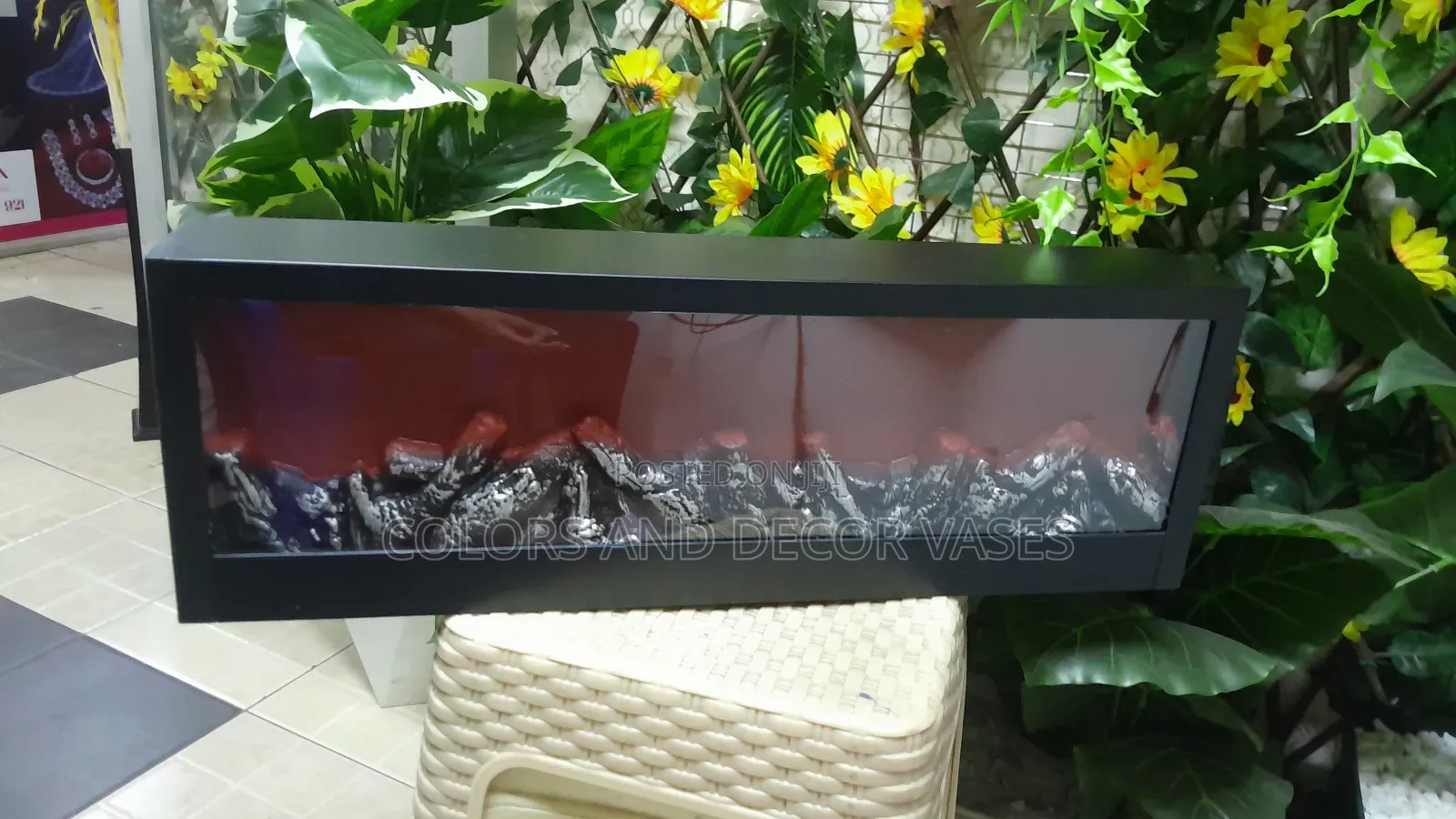 Black Elegant Fireplace Led Instock