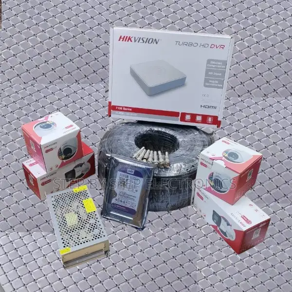 Hikvision 4 Smart Hybrid Cameras 1080p Full Hd CCTV Security Full Kit