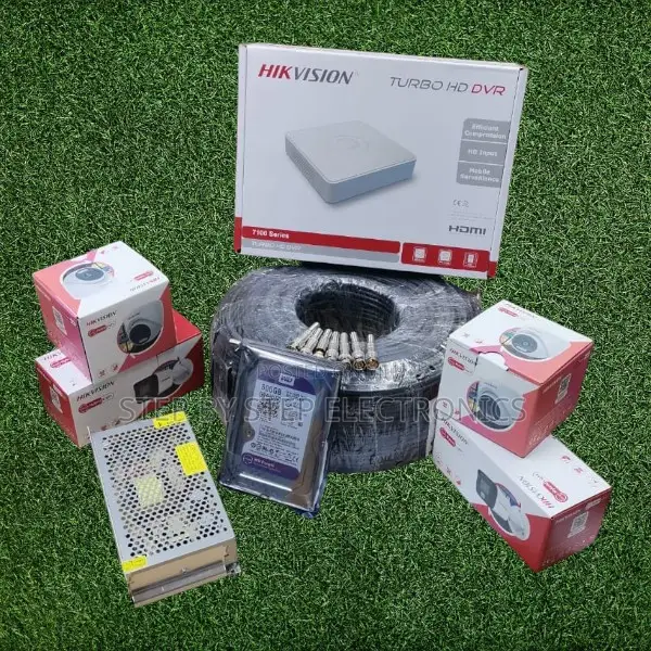4 Hikvision 1080p Full Hd Smart Hybrid Security Cameras With 50m Cable