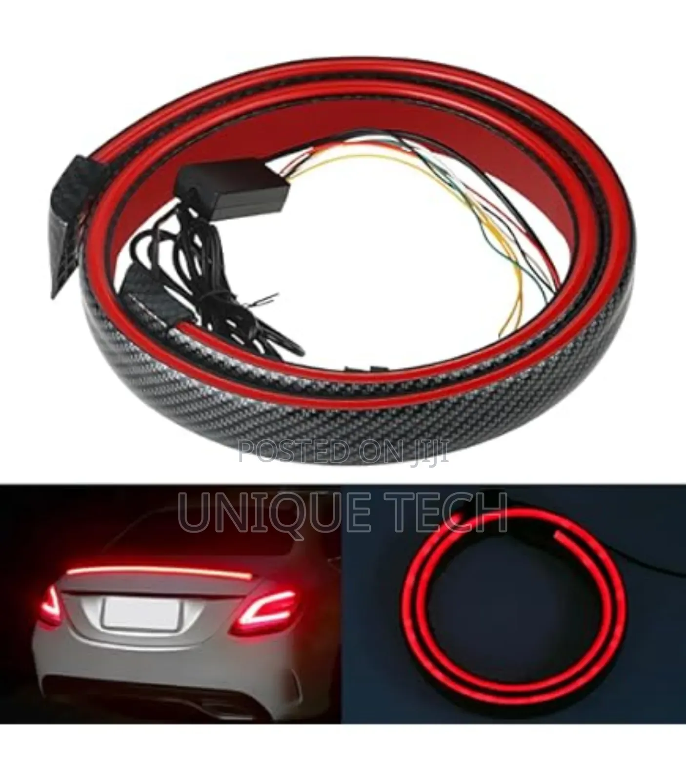 Rubber Led Rear Wing Spoiler Universal Fit/ Rear Spoiler With Led