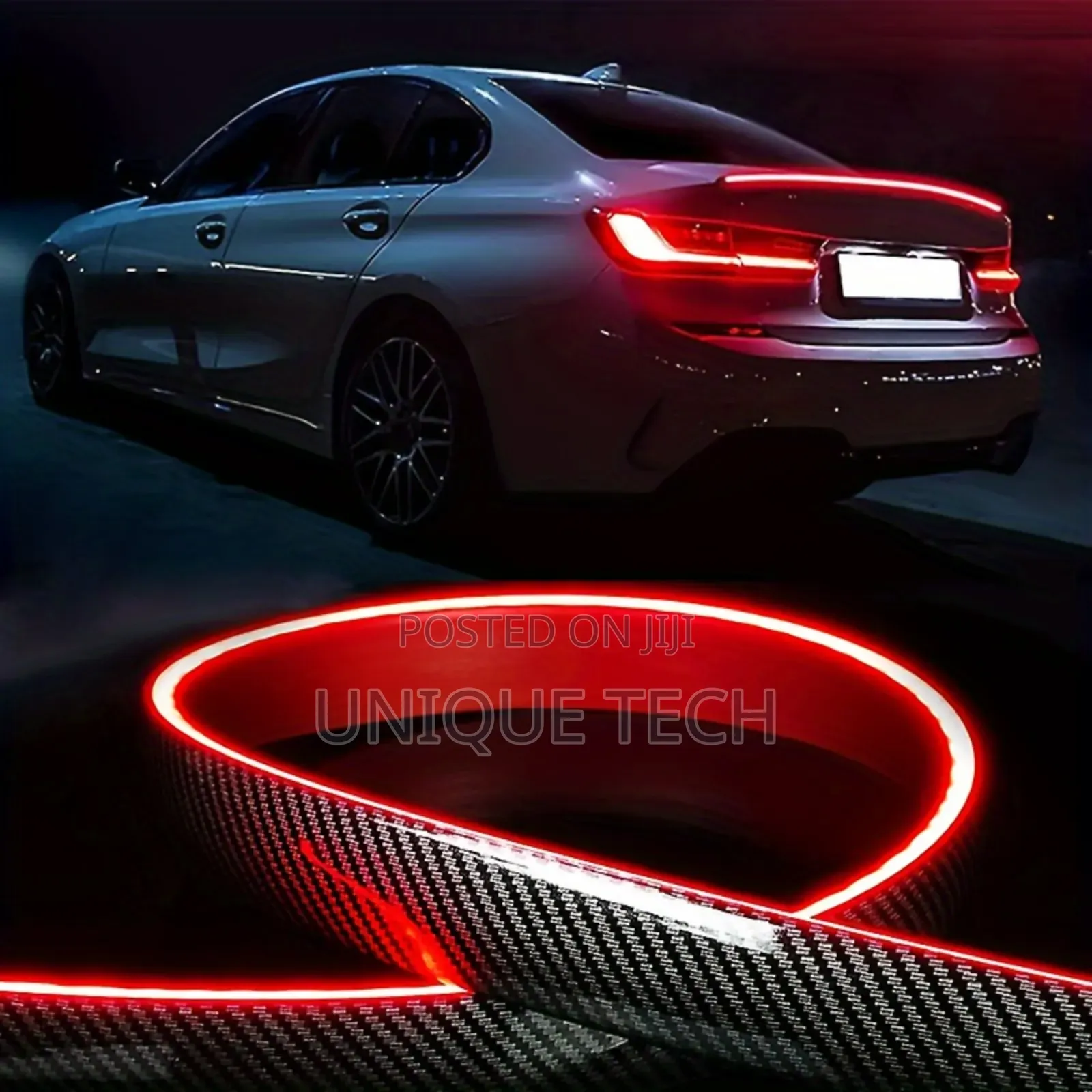 Universal Car Rubber Spoiler With Led Light