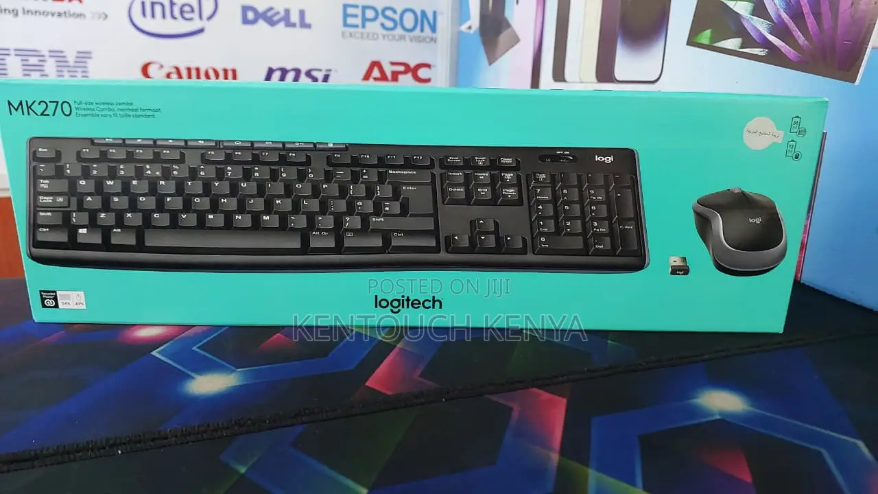 Logitech Mk270 Arabic Wireless Keyboard Mouse Combo