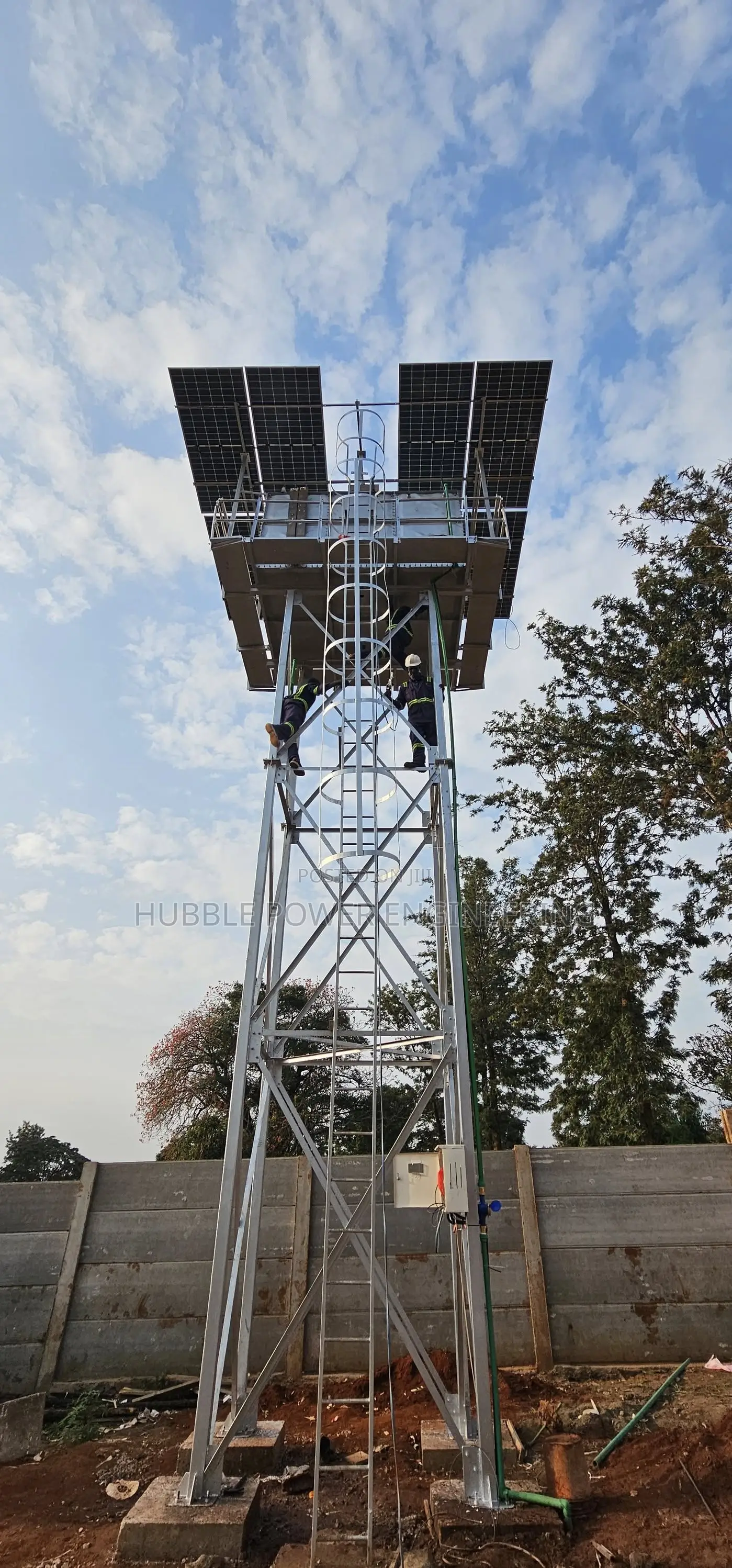 Solar Water Pump Borehole Steel Tank Tower