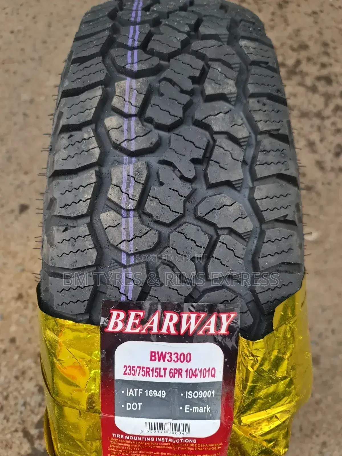 235 /75 R15 Bearway Tyres (All Terrrain) Bw3300.