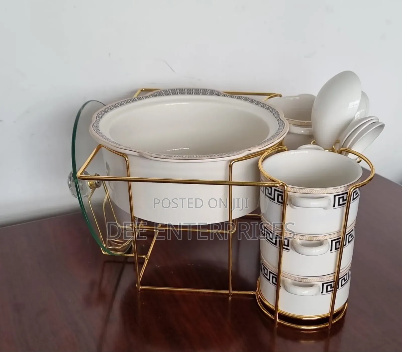 Gucci 16pc Ceramic Soup Set + Burner
