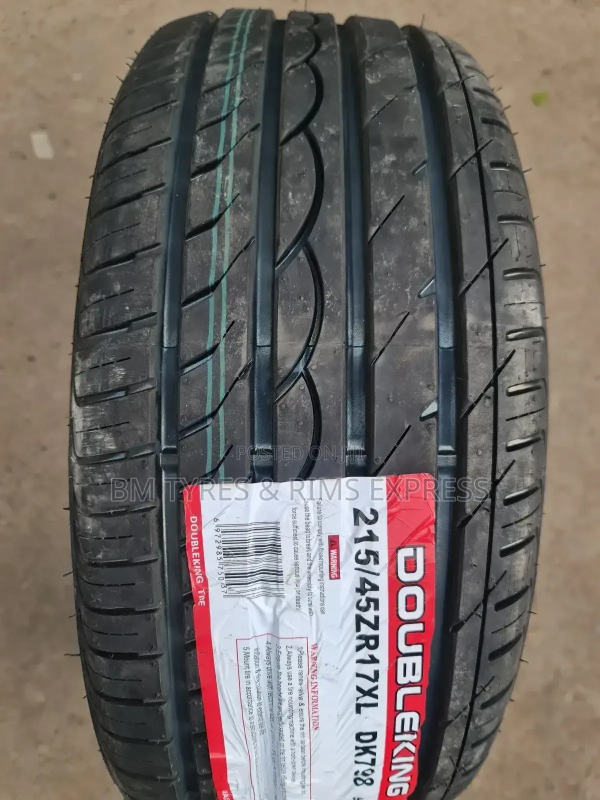 215 /45 R17 Doubleking Tyres.