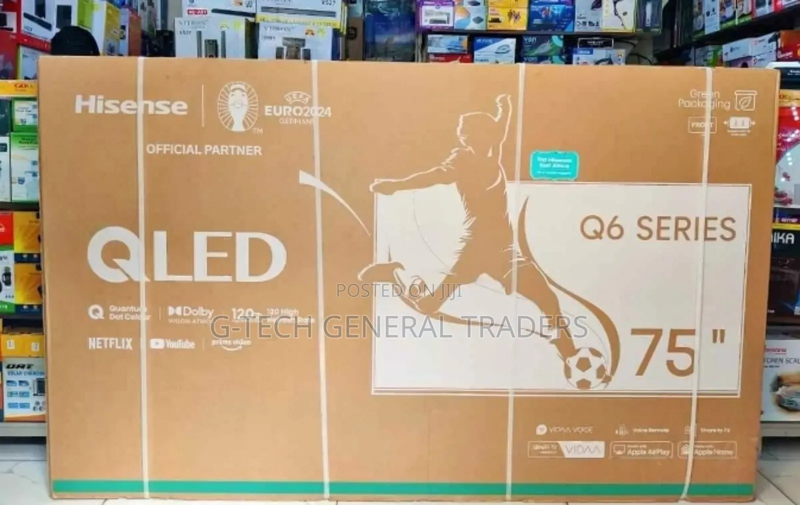 Hisense 75inch Qled, Frameless, Youtube, Netflix Tv