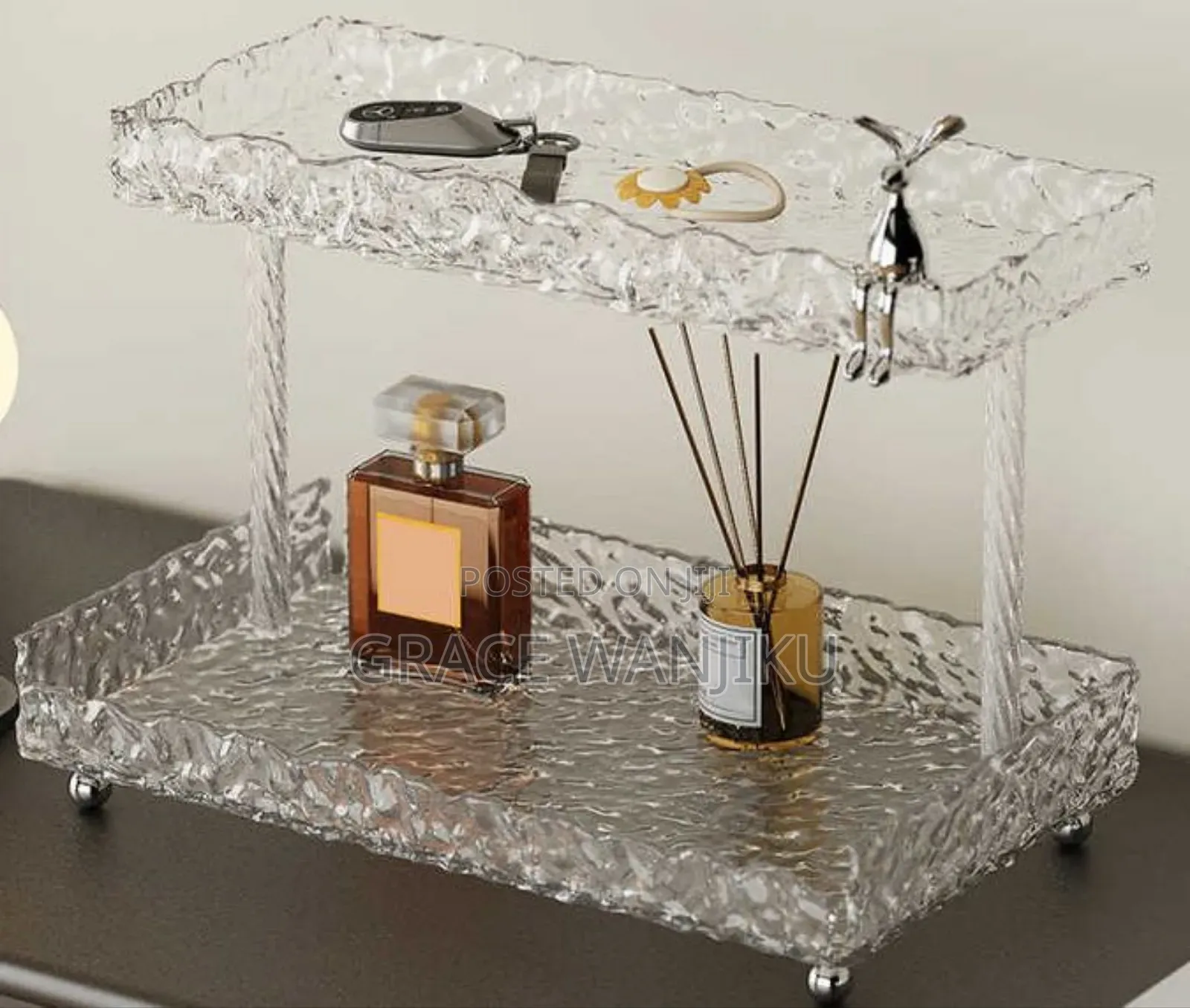 Rabbit 2 Layer Acrylic Organizer Tray