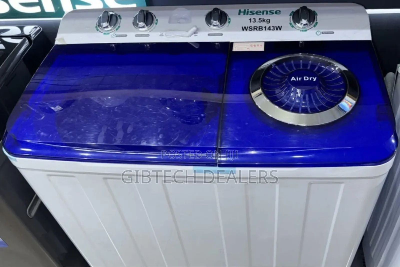 Hisense 13.5kgs Washing Machine Twin Tub White Semi-Automatic Wsrb143w