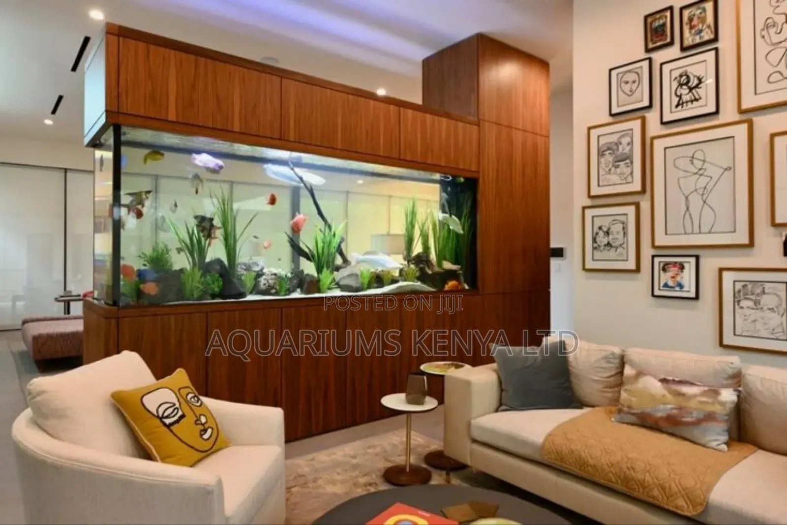 Custom Made Room Divider Aquarium