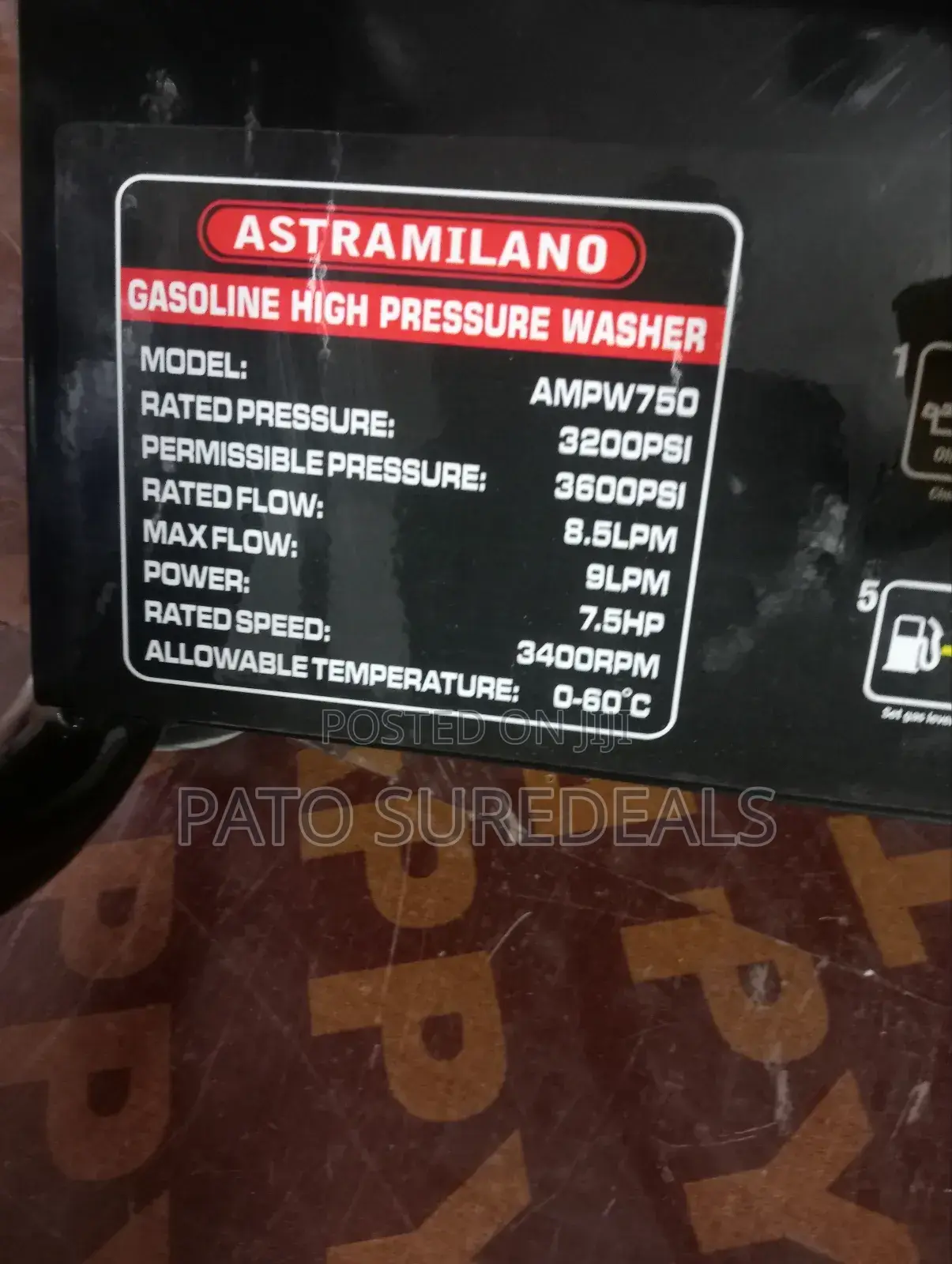 Too Performance Pressure Washer/7.5hp and 3600psi