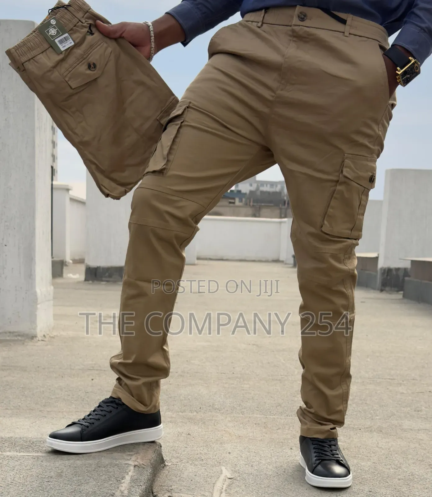 Quality Casual Khaki Made Side Pocket Slim Fit Cargo Pant Trouser