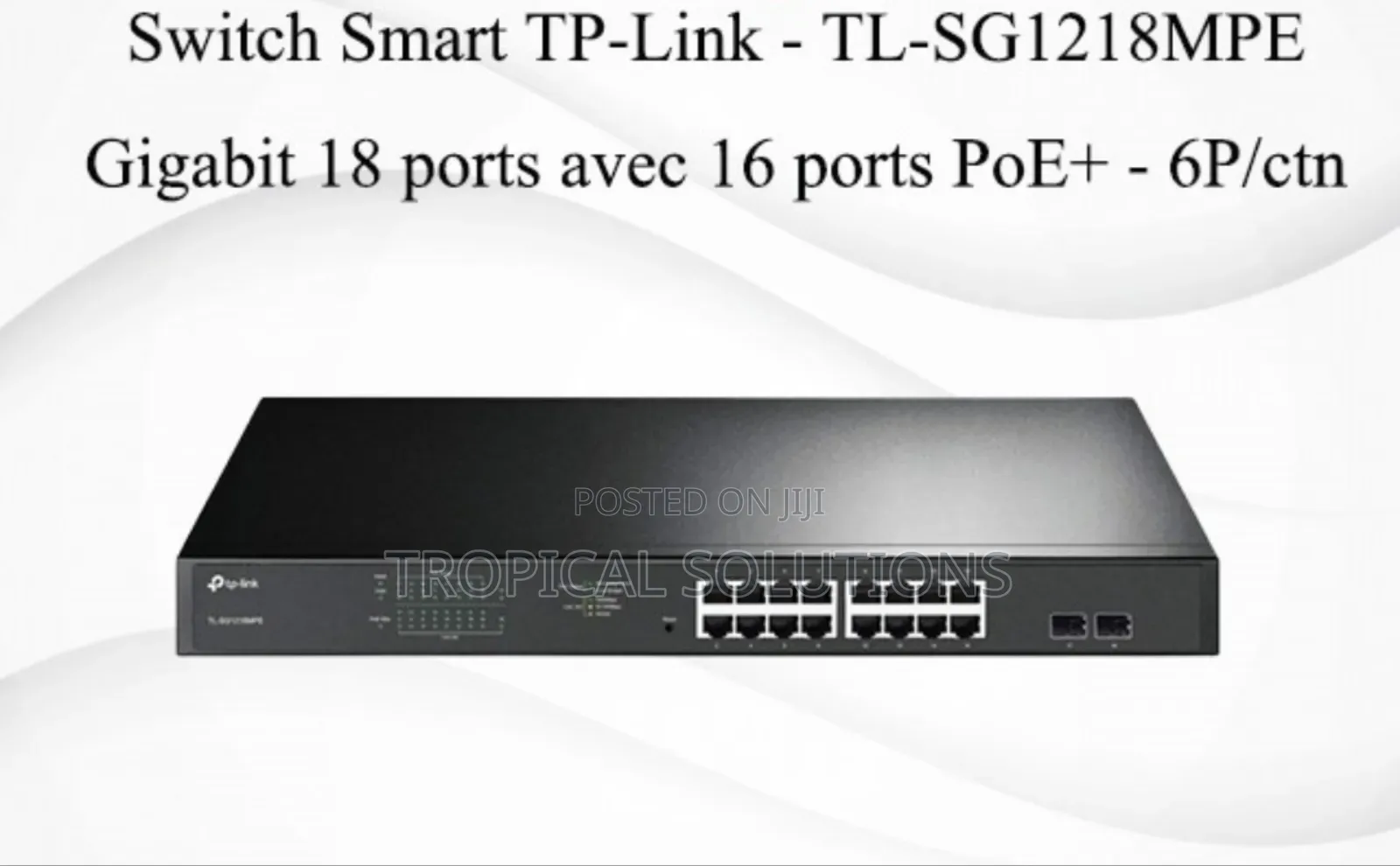Tp-Link 18-Port 1000mbp Tl-Sg1218mpe Gigabit Smart Switch 16 Port Poe