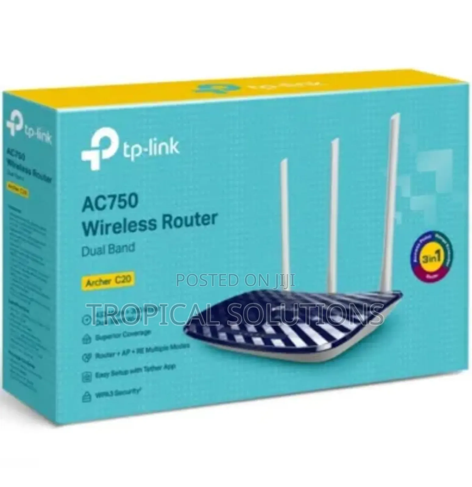 TP-Link Ac750 Wireless Tl-Archer C20 Dual Band Riuter