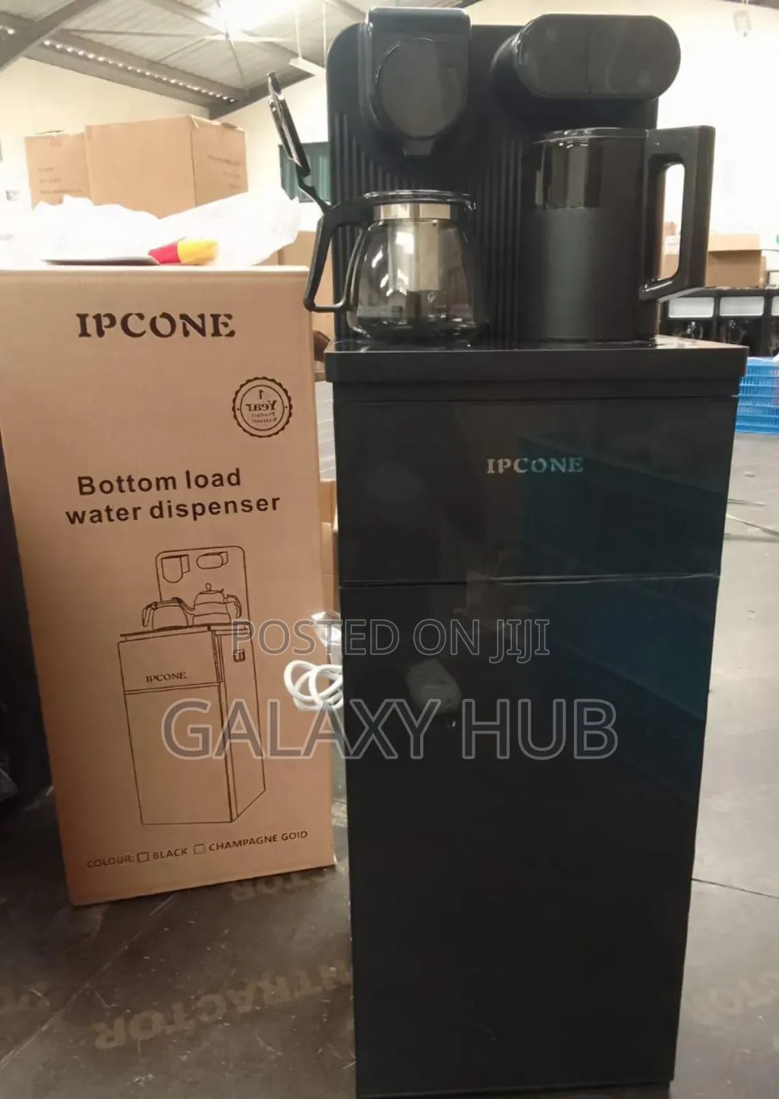 Black Ipcone A1c Hot and Cold Bottom Load Water Dispenser