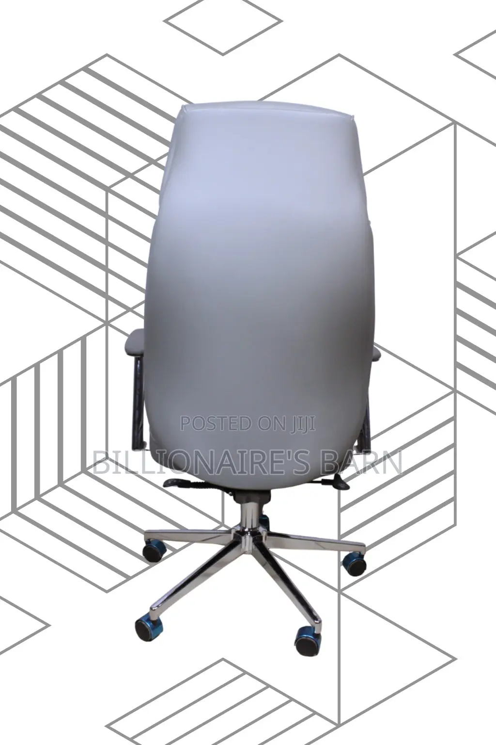 Grey Executive Leather Office Chair (Adjustable) — Moving Fast