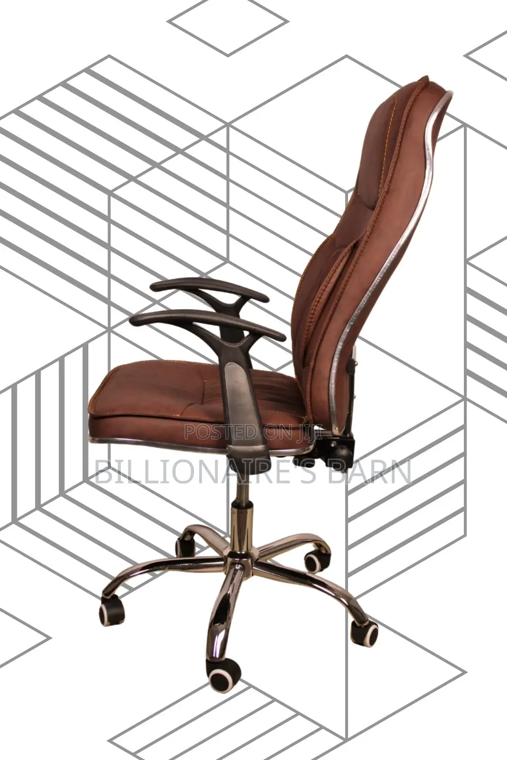 Ergonomic Executive Leather Chair — Steel Frame