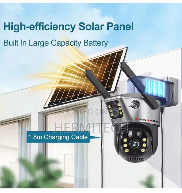 6mp V380 Pro Solar Battery Powered Outdoor PTZ Camera