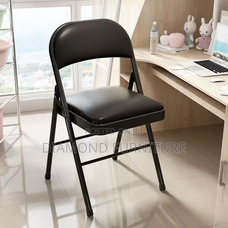 Office Furniture; Classic Black Metal Folding Chair
